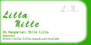 lilla mille business card